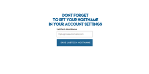 Set your hostname screen