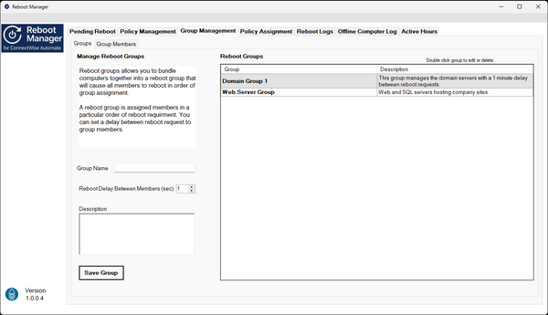 Reboot Manager for ConnectWise Automate