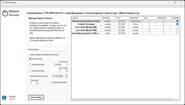 Reboot Manager for ConnectWise Automate