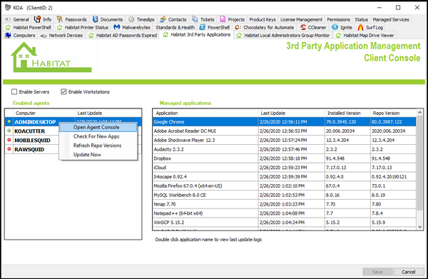 Habitat Software on Client ID