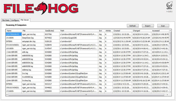 File Hog Client File View