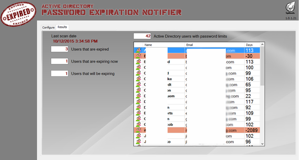 Expiry Password Expiration Notifier