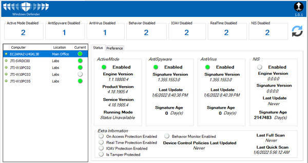 Client Console View