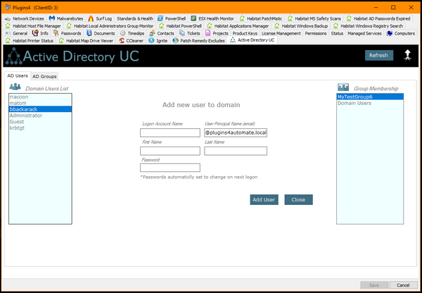 Active Directory UC for ConnectWise Automate (Monthly Subscription)