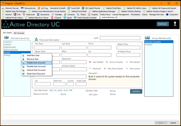 Active Directory UC for ConnectWise Automate (Monthly Subscription)