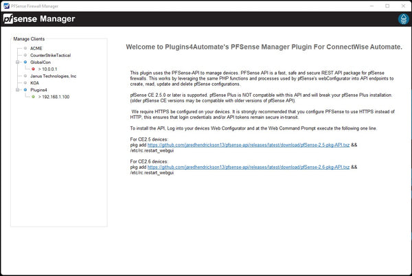 PFSense Manager