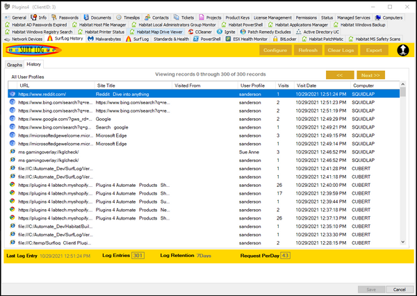 SurfLog For ConnectWise Automate (Monthly Subscription)