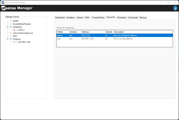 PFSense Manager