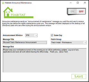 Habitat Announce Maintenance
