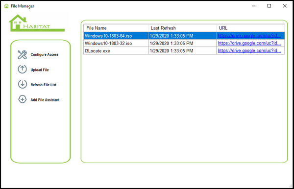 Habitat File Manager Google Drive