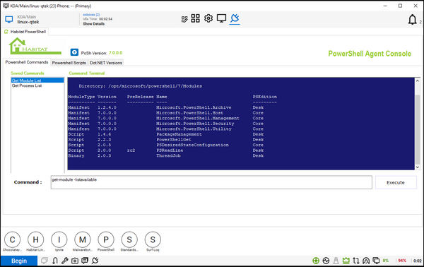 Habitat Powershell Agent Console