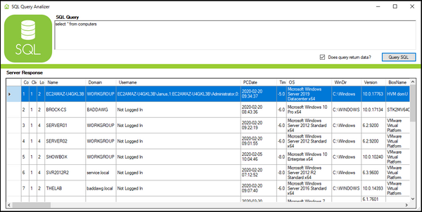 SQL Query Analyser