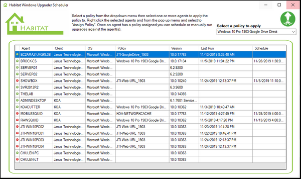 Habitat Windows Upgrade Assistant Scheduler