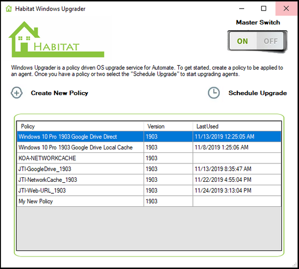 Habitat Windows Upgrader