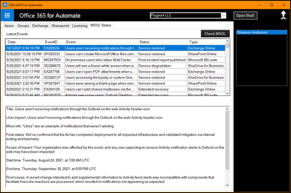 Office365 For Automate (Monthly Subscription)