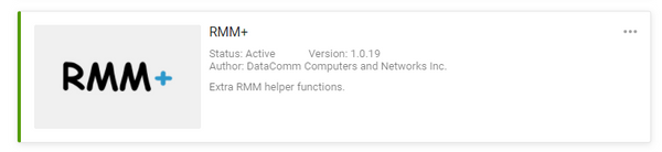 RMM plus Connect Plugin