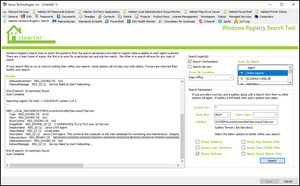 Habitat Windows Registry Search Tool