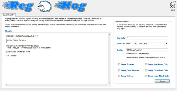 RegHog Registry Scanner
