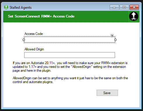 Stalled Agents Screen Connect RMM screen