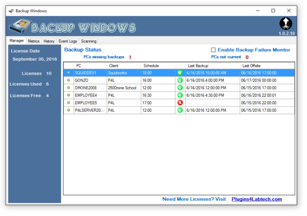 Backup Windows Agent License (per month)